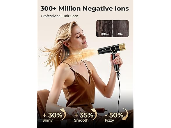 Foldable Hair Dryer with Diffuser
