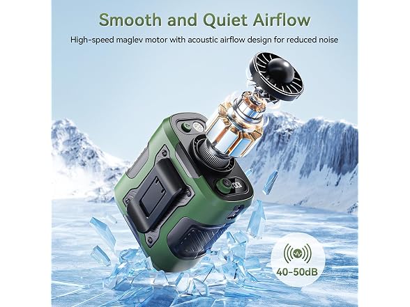 Green Clip on Waist Fan 100 Speeds