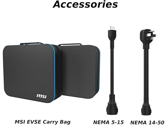 MSI EZgo Type1 (J1772), 40A/9.6Kw, Level 1/2 Portable Charger