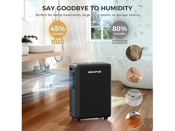 Bicepos 2000 Sq.Ft Dehumidifier