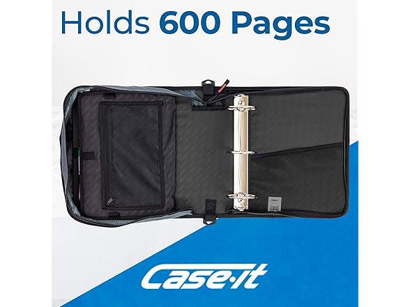 Case-it Mighty Zip Tab School Zipper Binder 6Pk