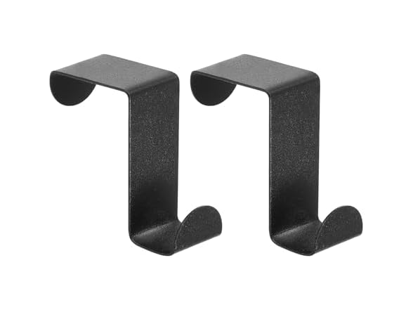 Athnevy Over The Door Hooks 2pk Black