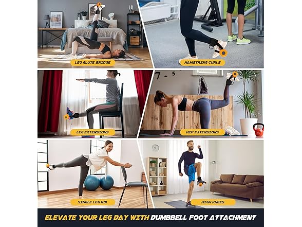 Ankle Strap for Dumbbell & Cable- Choose Color