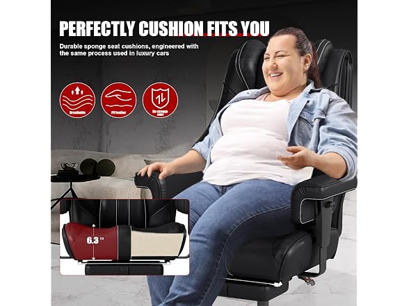 Big and Tall Leather Executive Office Chair
