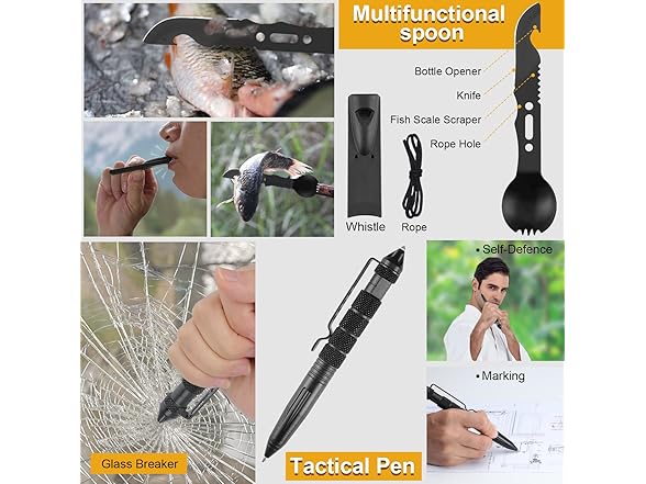 XKASE Outdoor Survival Kits 19Pcs