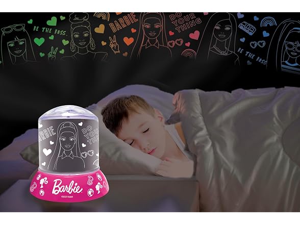 LEXiBOOK, Mattel Barbie, Night Light with Projection