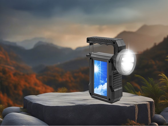 Solar Rechargeable LED Flashlight & Lantern