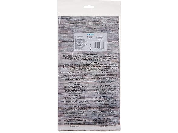 Gray Rustic Wood Plastic Table Cover