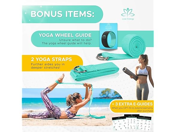 Yoga Back Roller Wheel & Straps Set