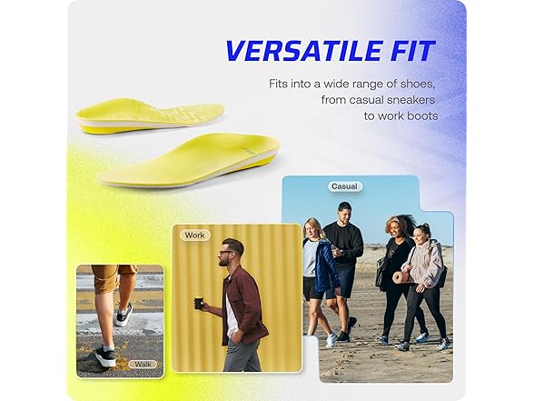 VALSOLE Heavy Duty Plantar Fasciitis Insoles
