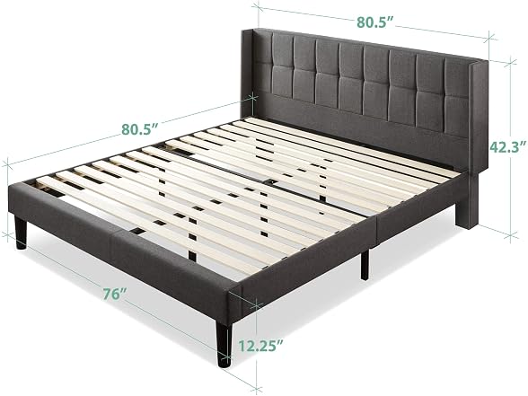 Zinus Dori Upholstered Platform Bed Frame