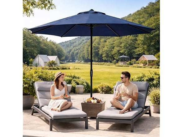 Zoolati 9Ft Patio Umbrella with Tilt and Crank - Gallery 7