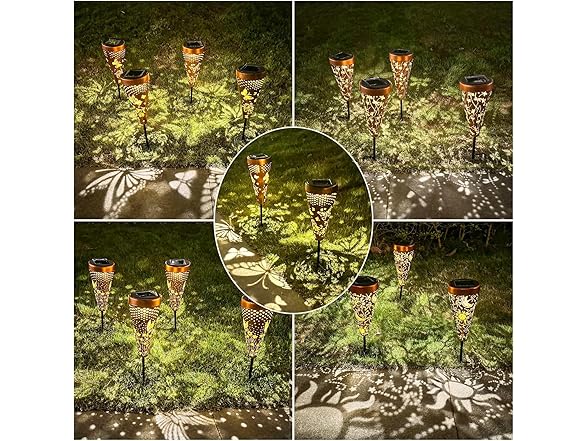 DIBIEECN Butterfly Solar Garden Lights