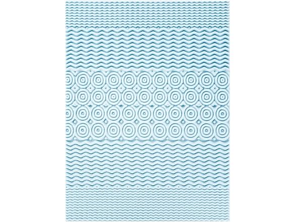 Mellow 1.5 Inch 5-Zone Memory Foam Mattress Topper- Cooling