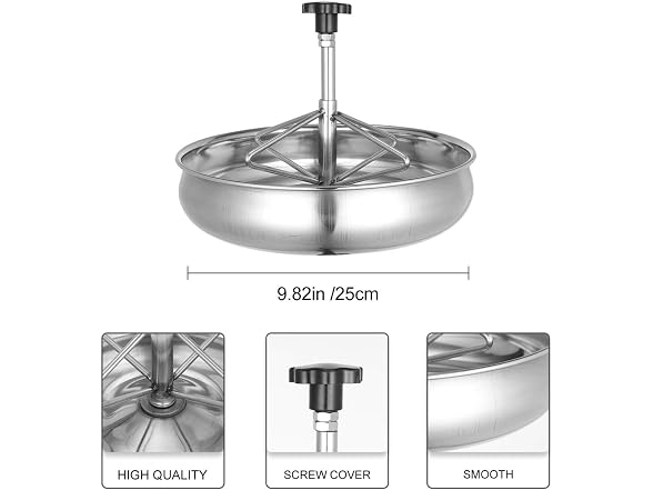 YARNOW Pig Feeder Stainless Steel Pig Feeding Bowl