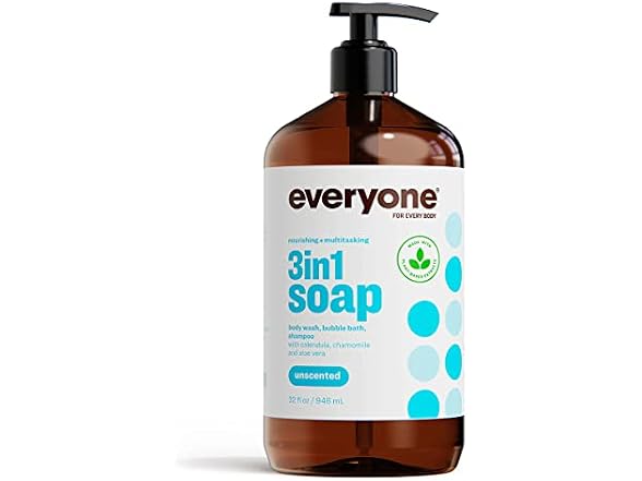 Everyone Unscented 3 in 1 Soap 32 oz