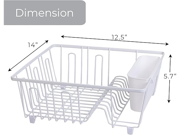 Smart Design Dish Drainer Rack Small