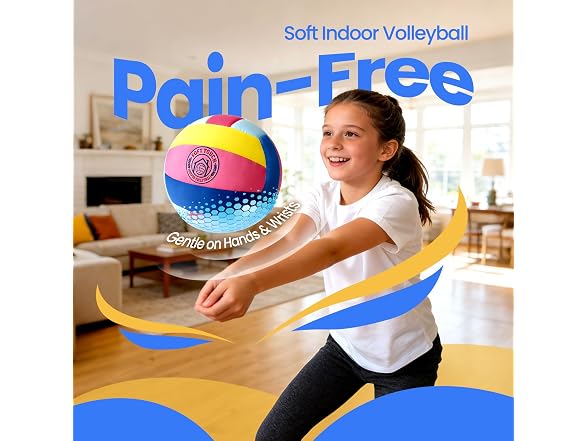 UBeesize Soft Indoor Volleyball with Pump