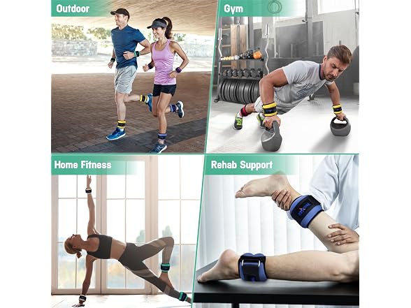 Yes4All Adjustable Wrist & Ankle Weights Pair – 2.5 lb Each