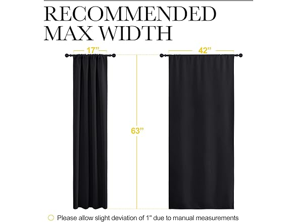 NICETOWN Halloween Black Blackout Curtain Blinds