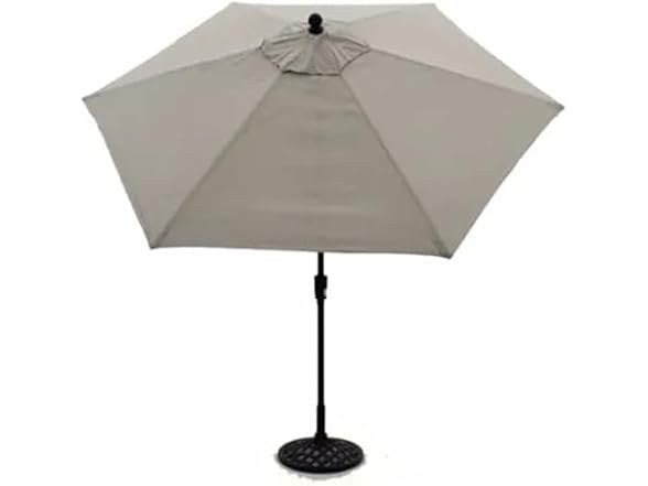 Four Seasons Courtyard 9' Round Sling Fabric Highland Market Umbrella