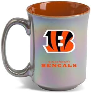 The Memory Company Officially Licensed NFL 15oz Iridescent Ceramic Mug - Premium Coffee Cup with Team Logo, Perfect Fan Gift, Durable Drinkware for Hot & Cold Beverages
