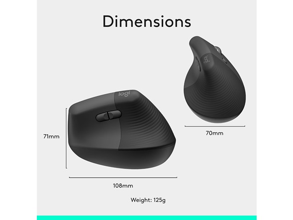 Logitech Lift Vertical Ergonomic Wireless Mouse