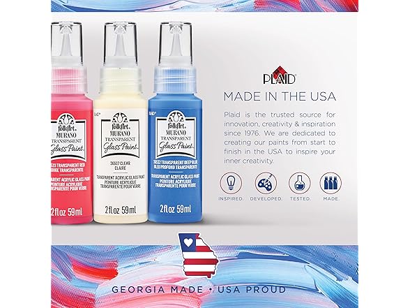 FolkArt Murano Opaque Acrylic Glass Paint, White