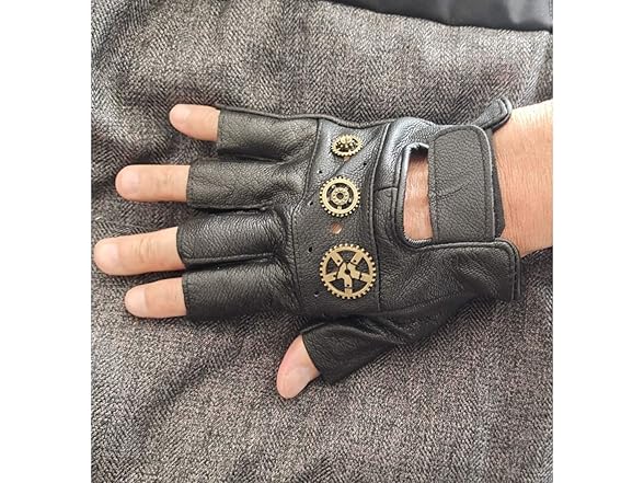 MAYSONG 1 Pair men Steampunk Gloves