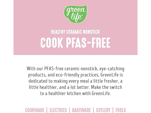 GreenLife 2.5QT Ceramic Nonstick Saucepan with Glass Lid, Pink