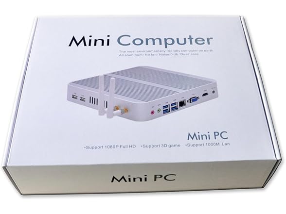 KINGDEL NC860 Fanless Mini PC, Slim Desk