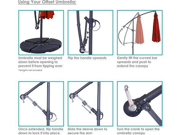 Sunnydaze 10' Offset Cantilever Patio Umbrella