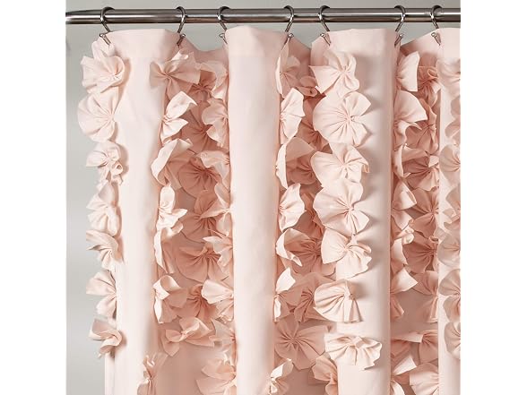 Lush Decor Riley Shower Curtain, 72" W x 72" L Blush