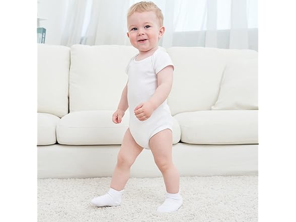 9 Pair Baby Non-Slip Crew Socks