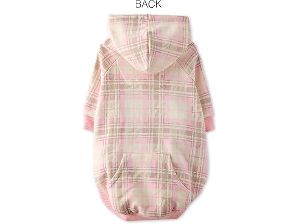 Pet Passion Rocky II Dog Hoodie, Pink Chesterfield Plaid XXXS