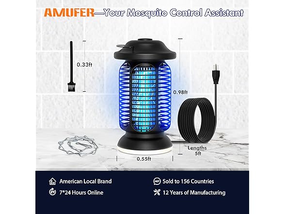 AMUFER Bug Zapper with LED Light