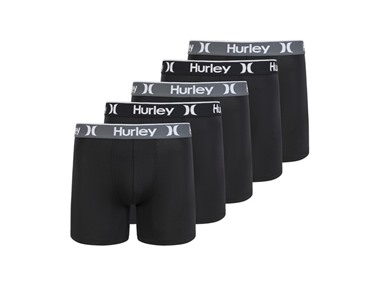 $18.99, Was $32, 40% Off! Hurley Men's 5 Pack Solid Boxer Briefs dealfomo