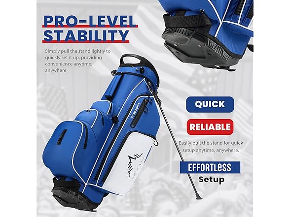 UNIHIMAL 4-Way Golf Stand Bag with Full-Length Divider, Ligh (Open Box)