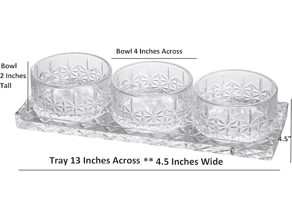 Lorren Home Trends Crystal Glass Serving Set 