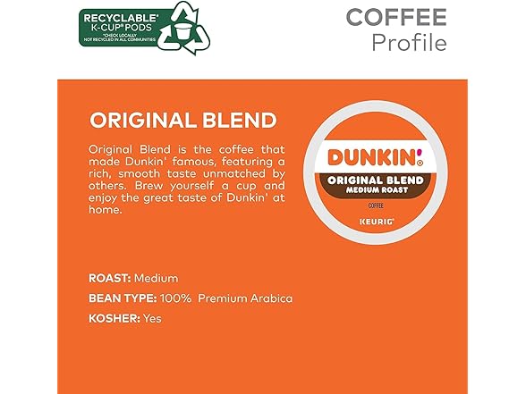 Dunkin' Original K-Cups, 22ct