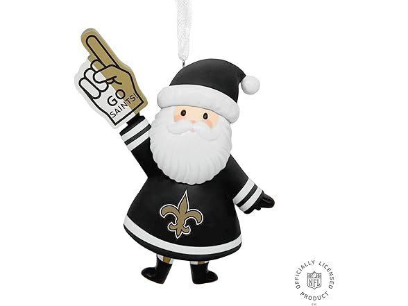 NEW ORLEANS SAINTS Santa Fan Ornament
