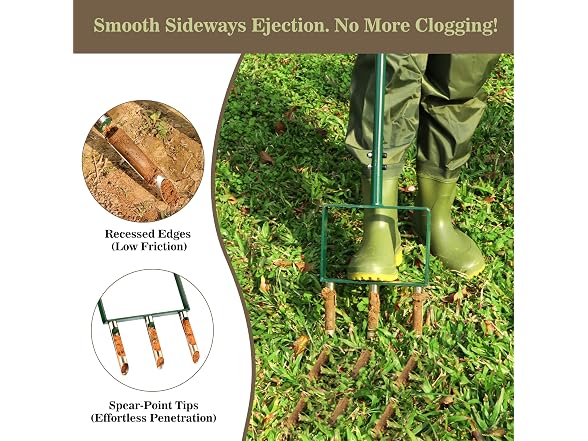 Worcest 2-in-1 Manual Lawn Aerator Tool