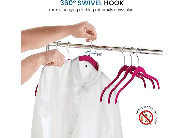 Zober Velvet Hanger 50Pk - Choose Color