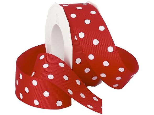 Morex Grosgrain Dot Ribbon, 1-1/2-Inch by
