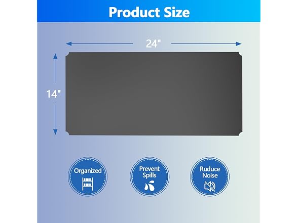WAWINY Wire Shelf Liners 14x24, 5 Pack Gray