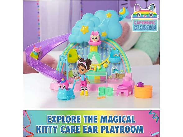 Gabby's Dollhouse Kitty Care Ear Purrfect Playroom – 17-Piece