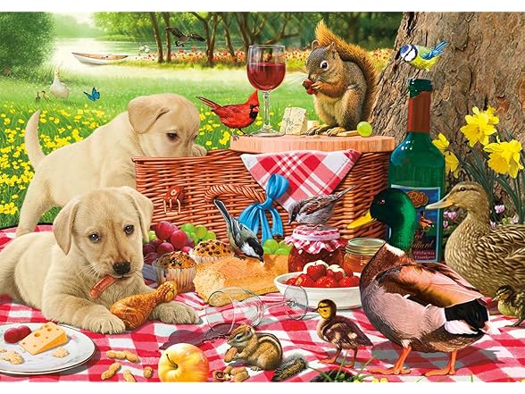 Steve Read - Picnic Raiders - Large Piece Jigsaw Puzzle