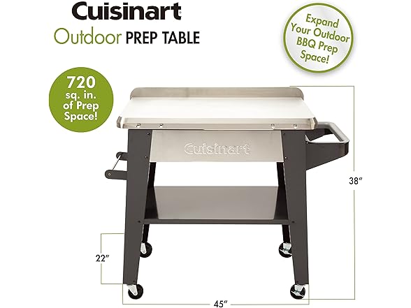 Cuisinart Outdoor Stainless Steel Grill Prep Table