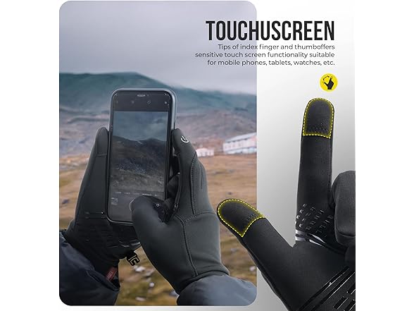 PULIOU Winter Waterproof Thermal Gloves