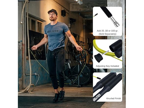  Velites Balanced Jump Rope for Crossfit,
